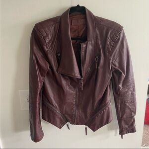 Blank NYC red leather jacket
